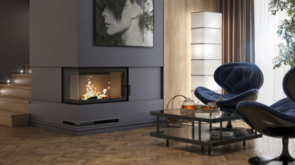 En av höjdpunkterna med Defro Home Impuls ME är dess tvåsidiga design som gör den idealisk för installation i öppna planlösningar eller mellan två rum.