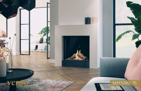 maestro gasspis gaskamin dru med keramisk ved