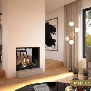 maestro gasspis gaskamin dru med keramisk ved