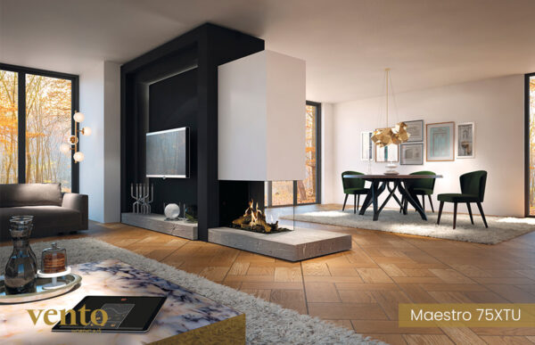 maestro gasspis gaskamin dru med keramisk ved