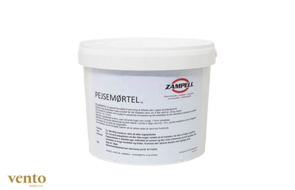 Eldstadsmörtel för murning av eldfasta stenar.